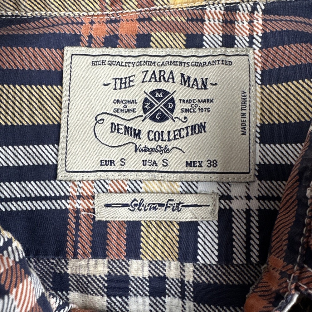 The Zara Man Denim Collection Men's Small Slim Fit Button Up - Picture 4 of 9